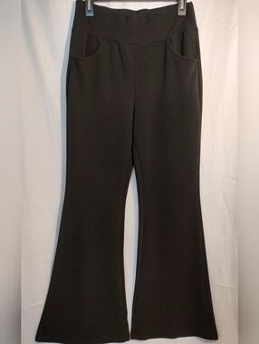 SHEIN Black Flair Cut Ponte Pants